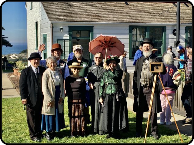 all of the docents in period costumes