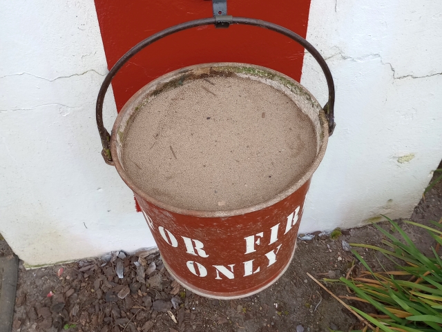 fire bucket w/ sand