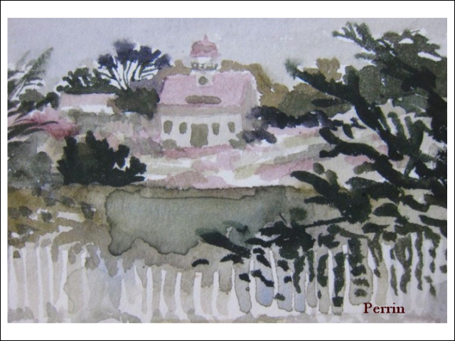 tiny watercolor by Perrin