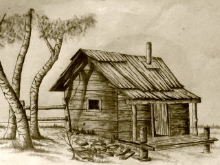 wood shack from 19th century